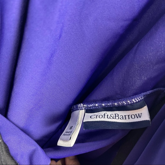 Croft & Barrow sz 16 womens one piece swimsuit purple - Picture 3 of 6